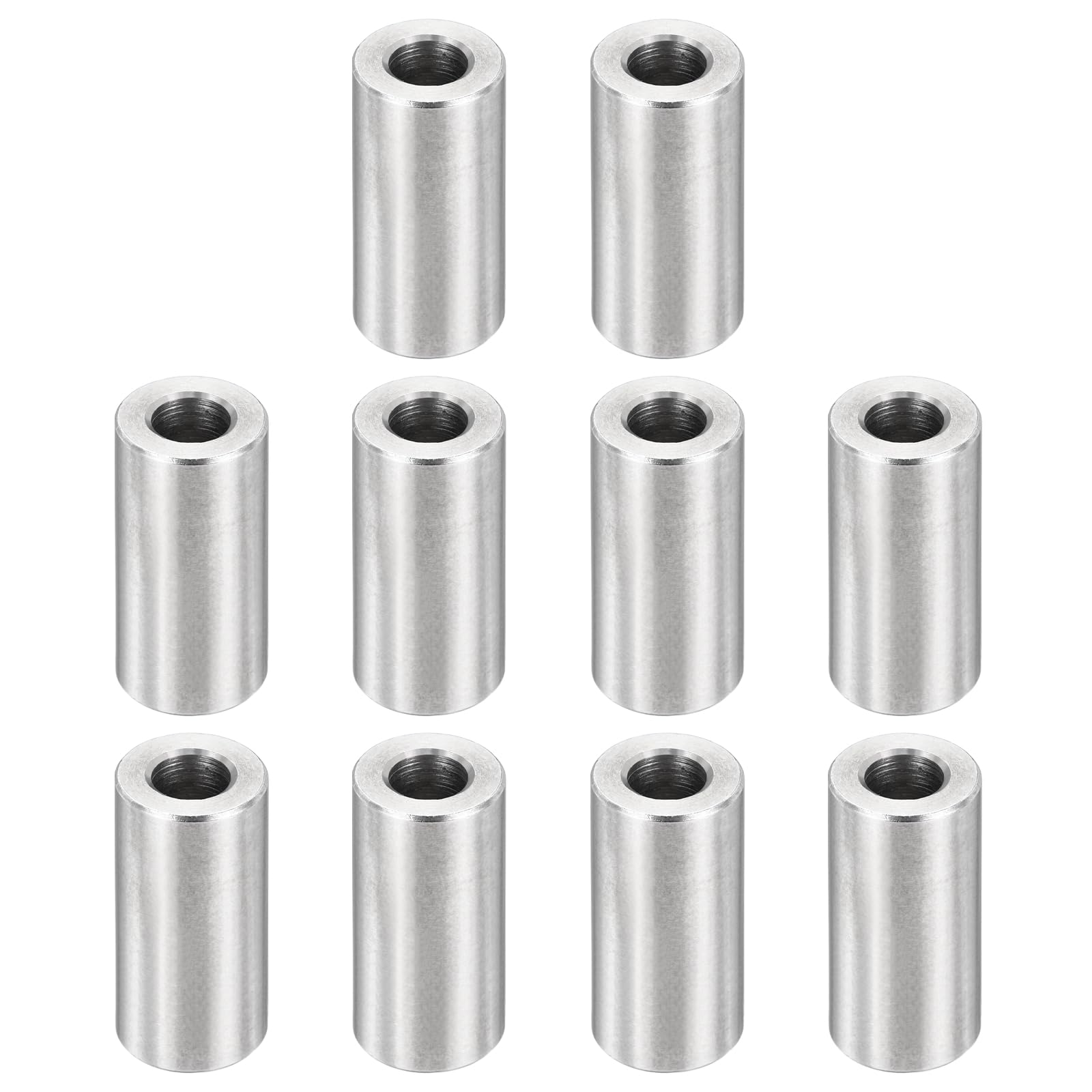 PATIKIL M6 Stainless Steel Spacers, 12Pcs Metal Spacer 6mm ID x 12mm OD x 28mm L Screw Standoff for 1/4" or M6 Screw
