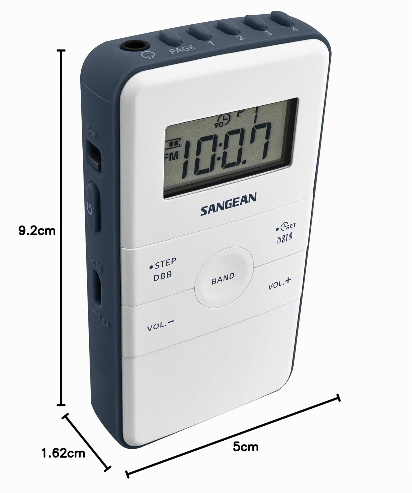 Sangean Radio Pocket 140 Blanco/Azul - Radio