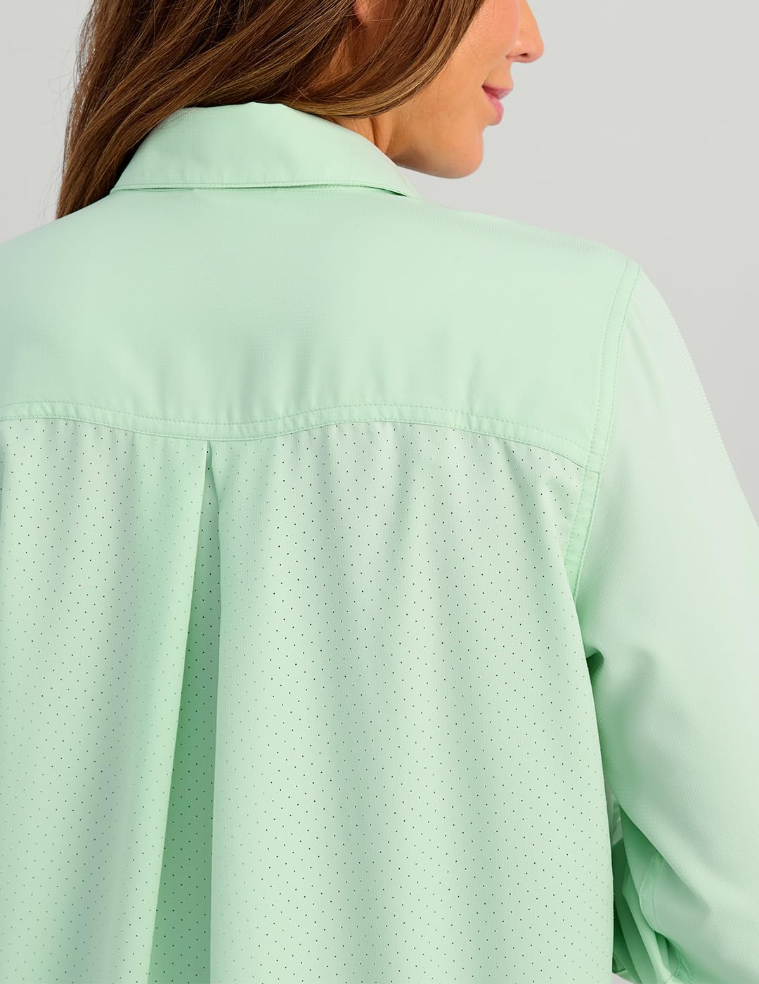 HUK - Women's Tide Point Long Sleeve Shirt, Button Down Fishing Shirt for Women