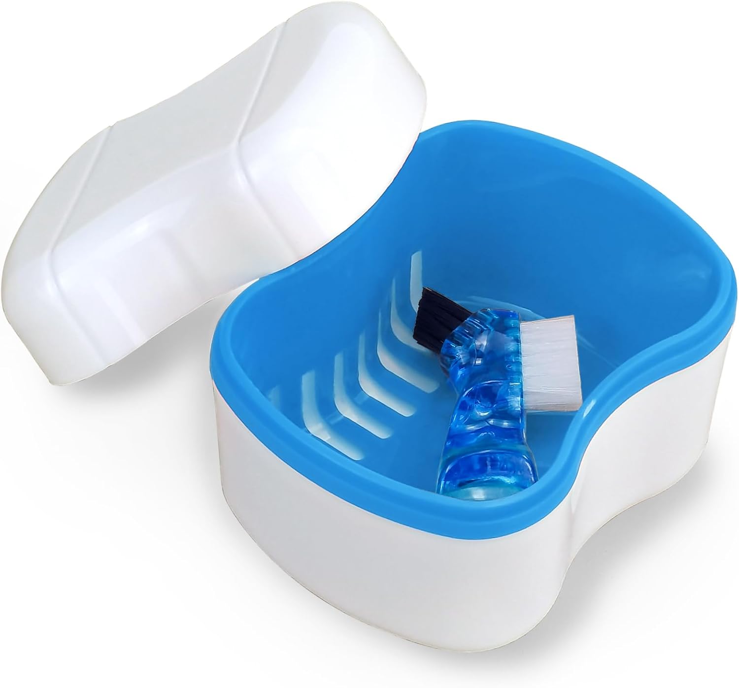 Keedolla Denture Boxes with Cleaning Brush, Denture Retainer Case