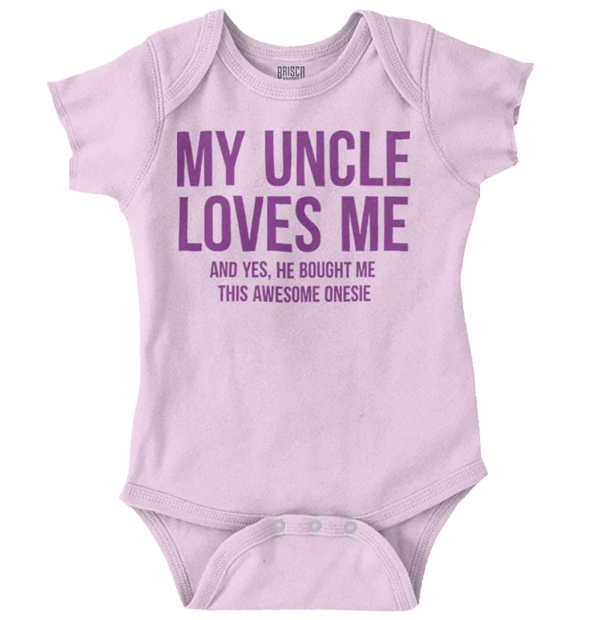Brisco BrandsUncle Loves Me Bought This One Piece Baby Romper Boys or Girls