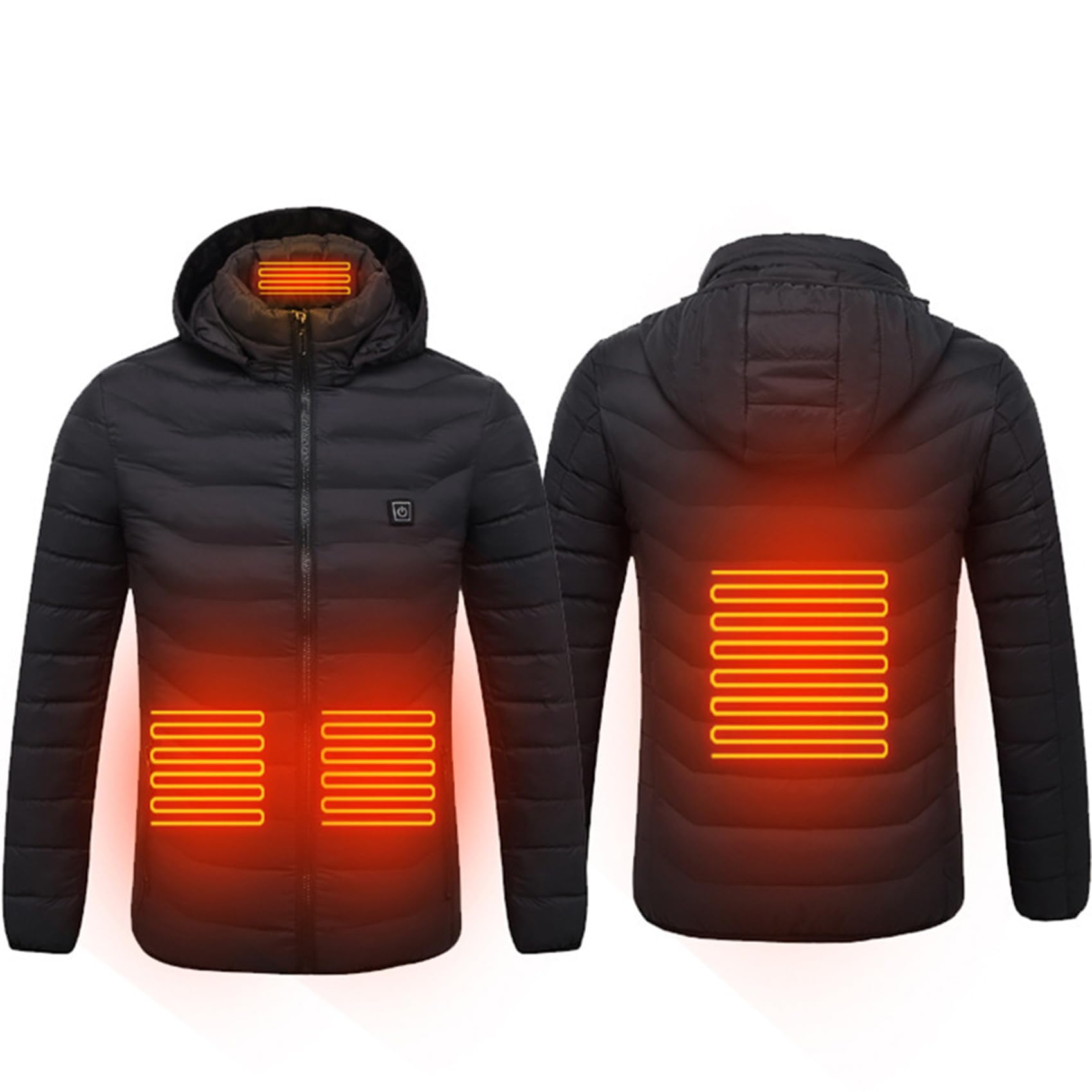 AlkyneLuxotics Self Heating Jacket, Ihood Heated Jacket, Heating Jacket for Men, 2/4/8/9 Areas Heated Jacket with USB