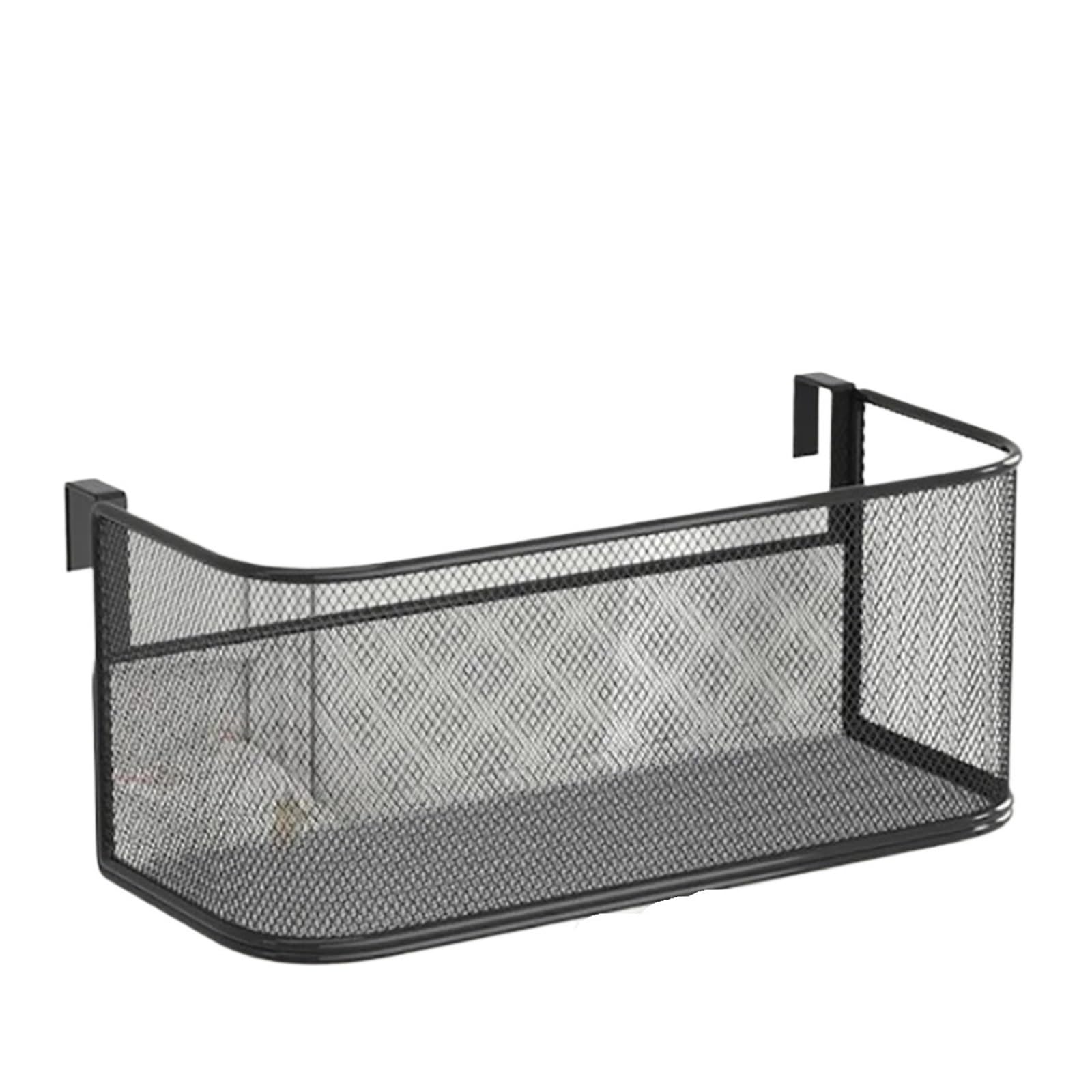 Hanging Storage Basket Space Saving Multifunctional Metal Bedside Shelf For Hotel Office Dorm Bed & Bunk Bedroom For Home(Black)