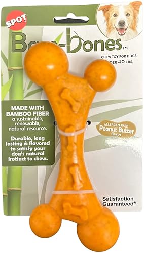 Miniatura 2 de SPOT by Ethical Products - Bambone Nubby Bones Paquete de 3 - Juguete duradero para masticar perros para masticadores agresivos - Gran juguete