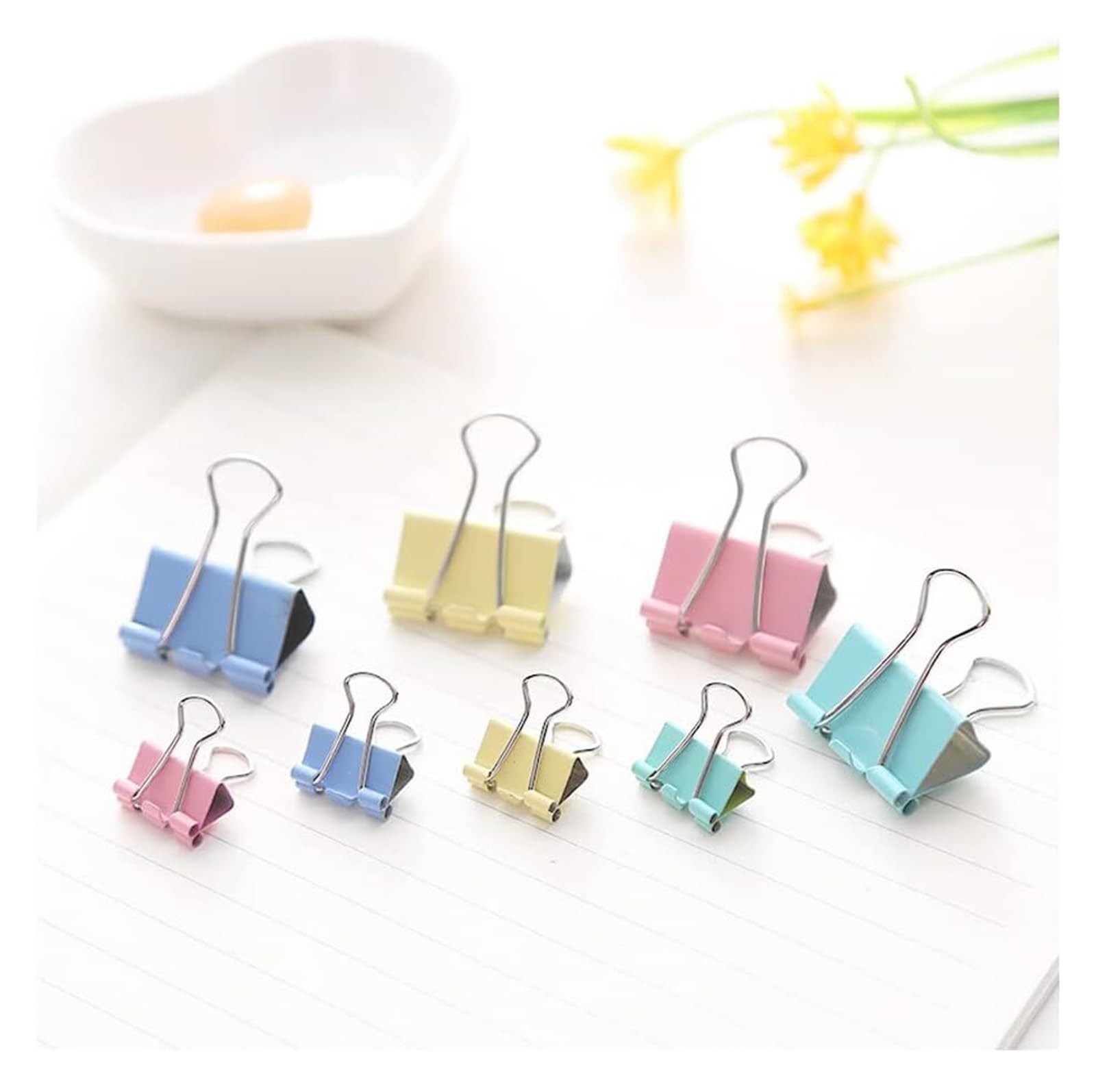 Assortiment de pinces pliables en métal pour éviter la perte de documents - 8
