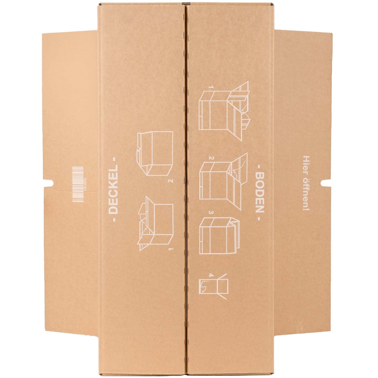 Umzugskartons 62x30x33 cm zweiwellig stabil bis 40 kg verstärkte Griffe stapelbar (20 Stück)