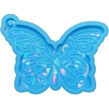 Blue Butterfly Silicone Mold,Holographic Resin Silicone Mold Resin Keychain Mold DIY Jewelry Resin Casting Molds for Arts, Crafts and Sewing,Jewelry Casting Supplies