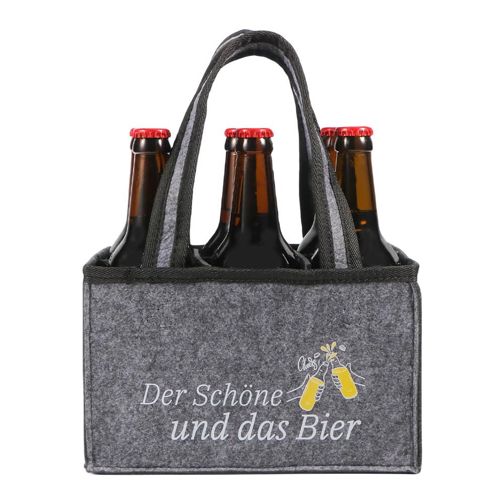 KHstylehoo Bier Geschenke für Männer Geburtstag, Tragetasche Männerhandtasche Bier, Lustige Personalisierte Geschenke Männer