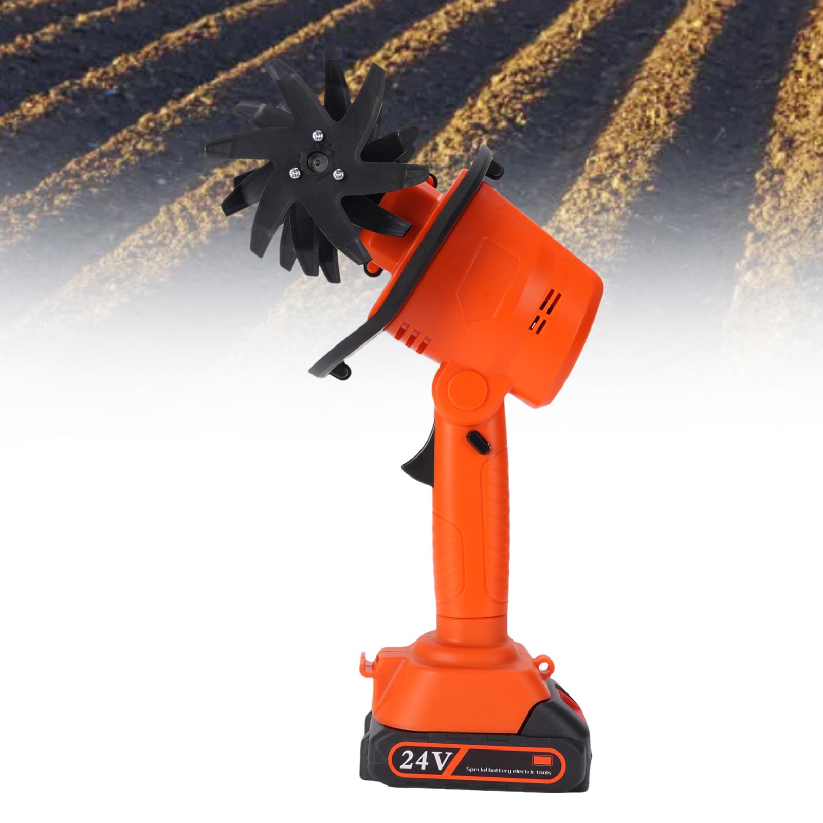 Acouto Terra Elettrica, Coldidia a Batteria a Batteria con Alloggi Addominali e Pale D'acciaio di Manganese per la Coltivazione del Suolo, Ideale per il Giardinaggio e la (Spina europea)