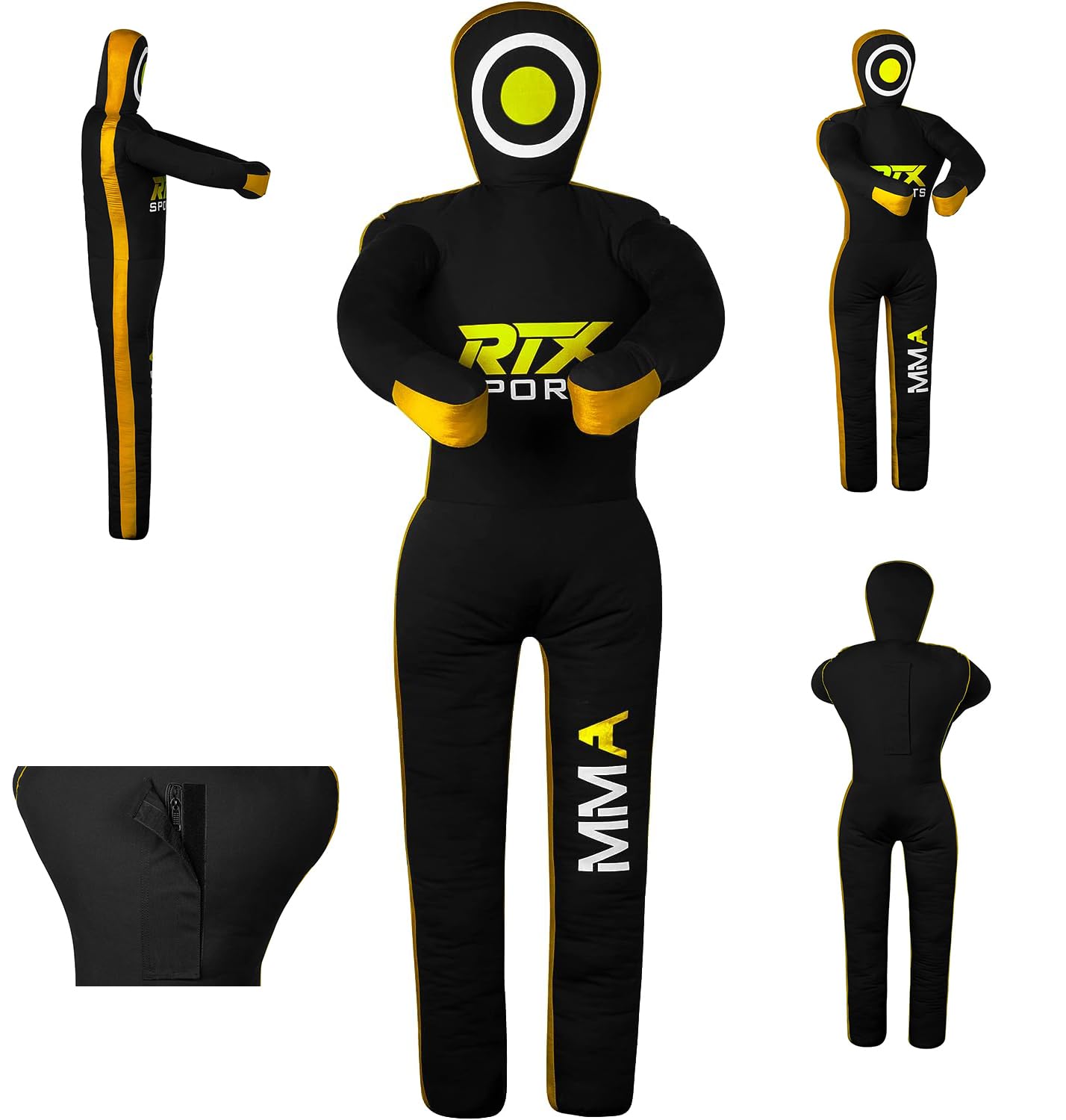 RTX MMA Dummy Judo Grappling Dummy Punch Bag Brazilian BJJ JIU Jitsu Standing Posición de Lucha Libre de Artes Marciales Boxing Karate Entrenamiento Dummy - Lona - UNFILLED