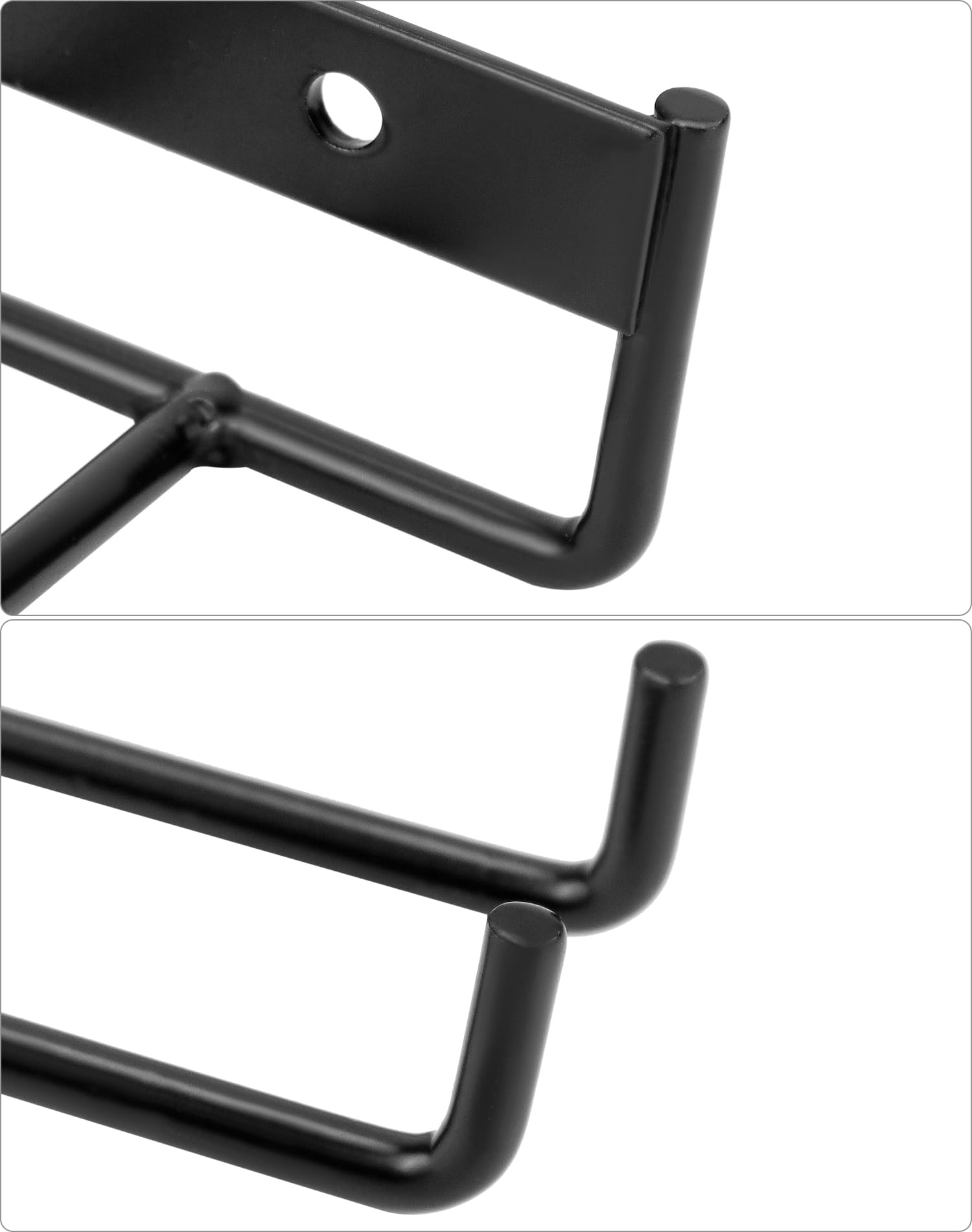 Portabicchieri Da Vino Sospeso QWORK - Set 4 Pezzi In Metallo, Nero, 30 Cm, Per Bar E Cucina - Foto 9