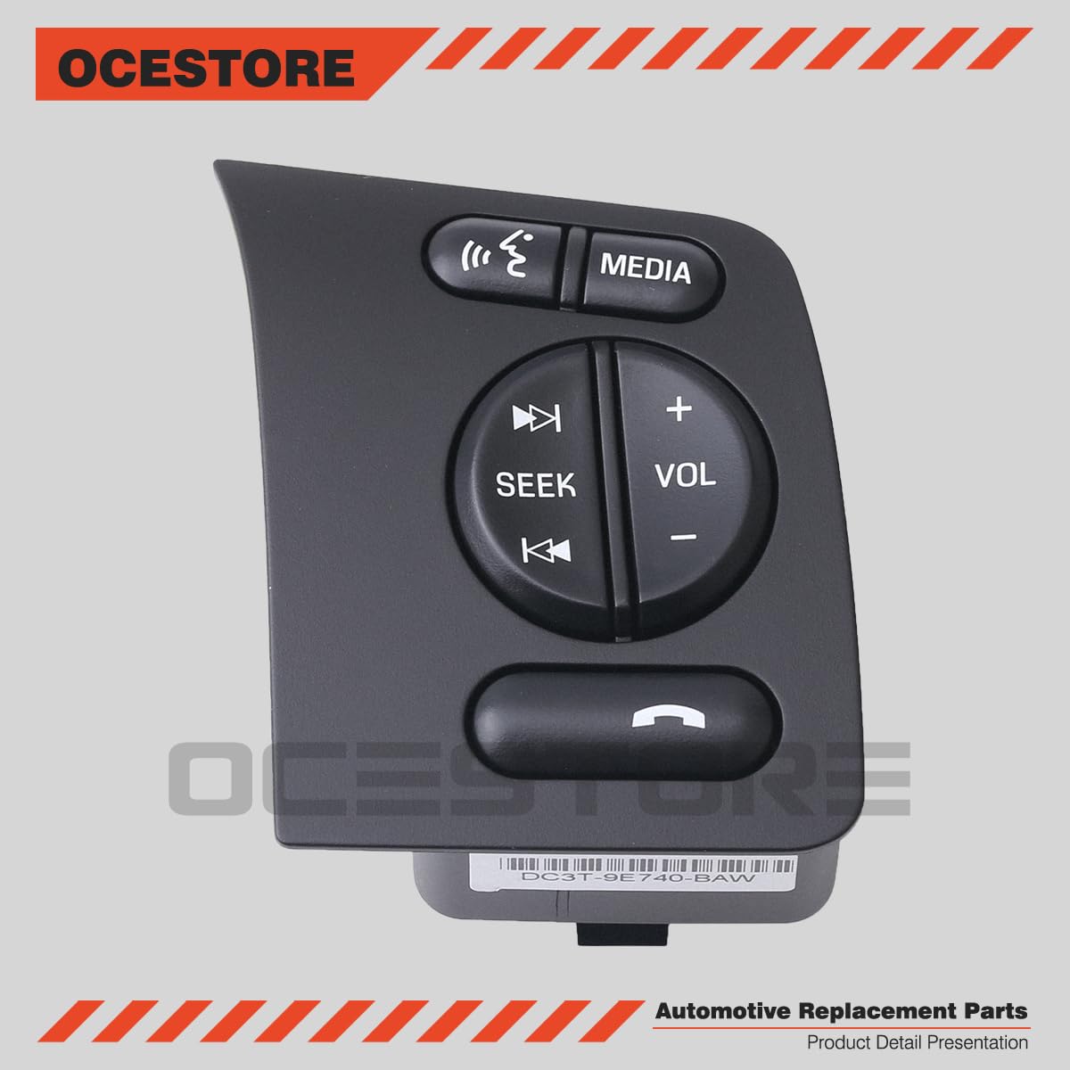 OCESTORE DC3T-9E740-CBW Steering Wheel Switch DC3T-9E740-CAW VOL Voice Media Seek DC3T-9E740-BAW for F250 F350 Super Duty Expedition Explorer