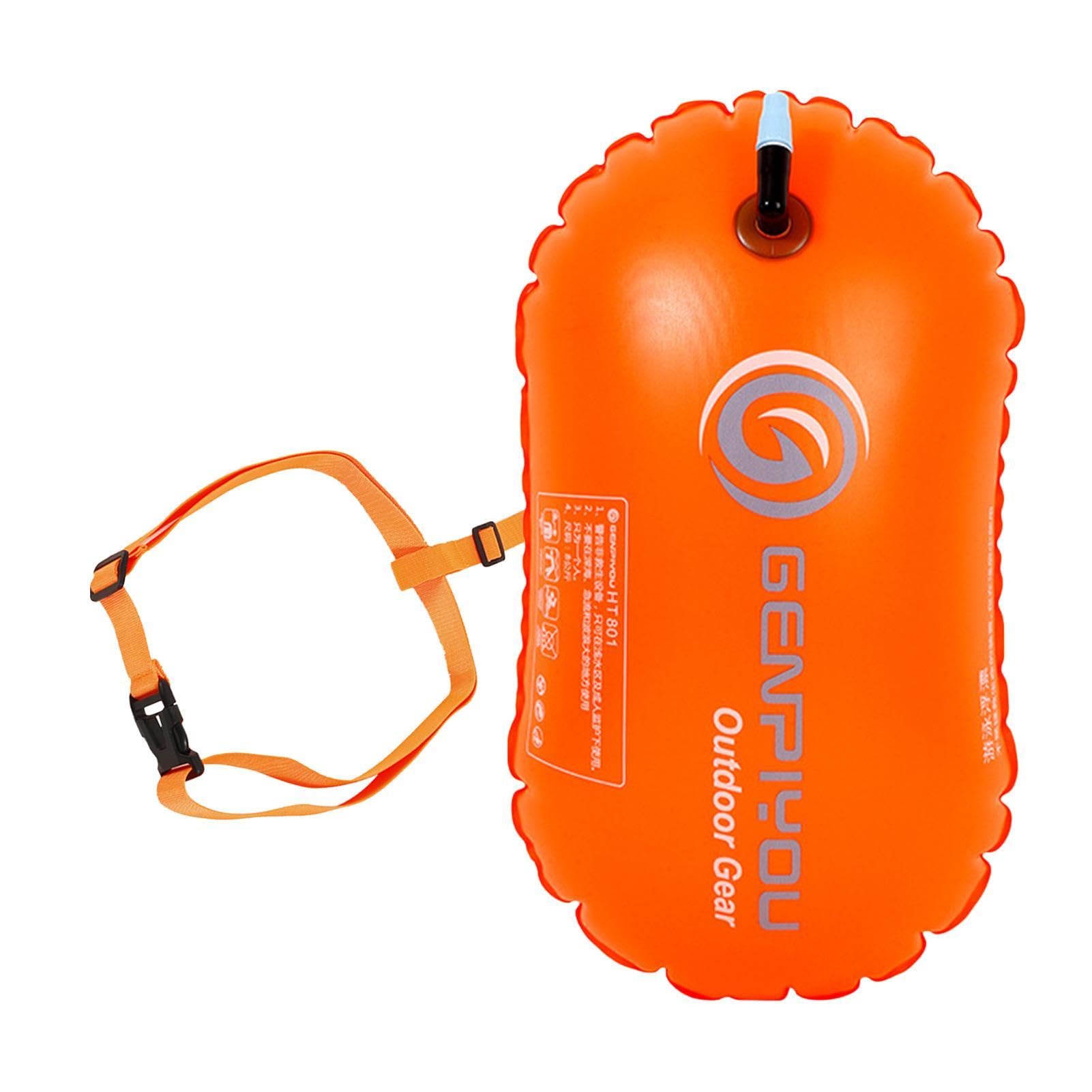 Galleggiante da Nuoto All'aperto,Boa Gonfiabile Borsa Asciutta Traino | Boa Altamente Visibile per L'allenamento al Nuoto, Boa Nuoto Acque Libere, Pull Buoy Nuoto per Triathlons, Kayak