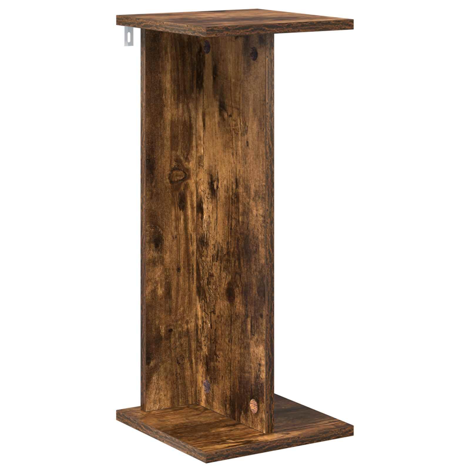 Supporto per piante, 2 pezzi, rovere affumicato, 25 x 25,5 x 60,5 cm | legno, più livelli, stabile, design moderno, per soggiorno