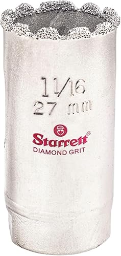 Miniatura 96 de Starrett Sierra de agujero de grano de diamante, ideal para perforar agujeros de diámetro pequeño, diámetro de 4-1/8 pulgadas, profundidad de corte