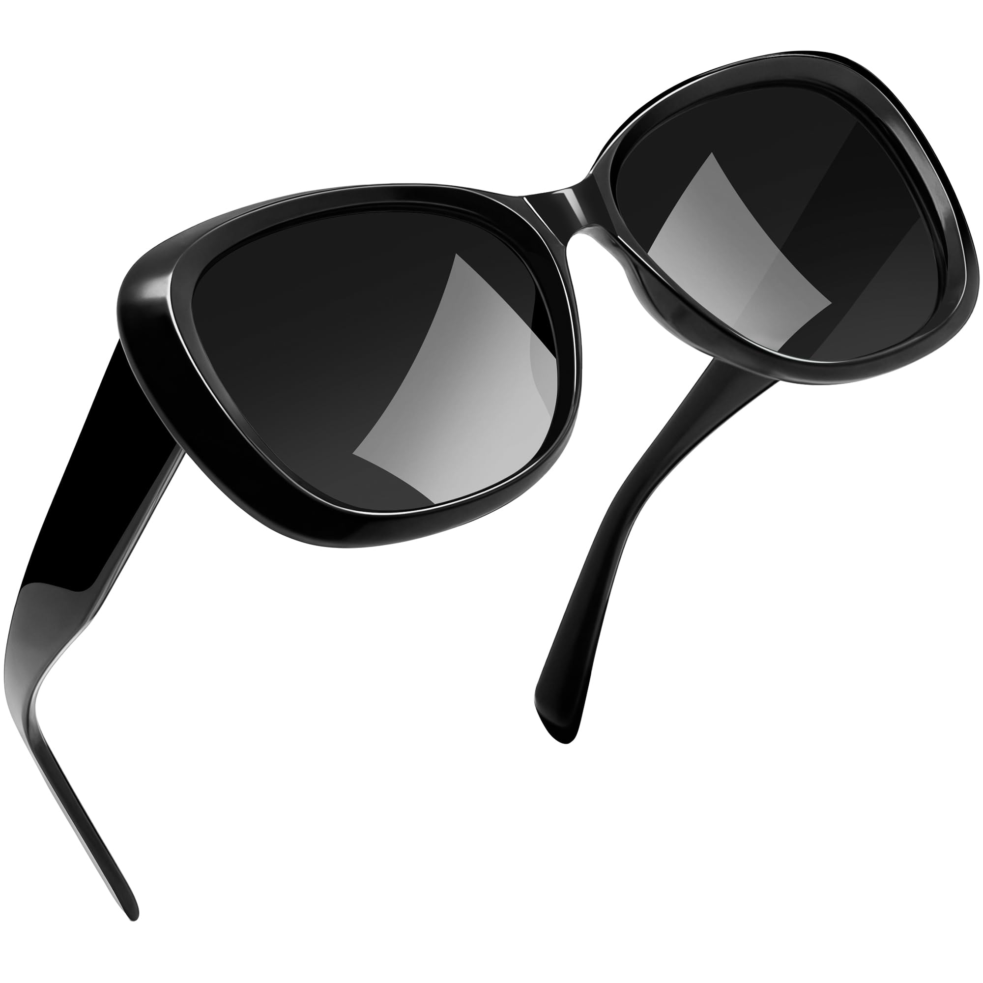 Joopin Oversized Acetaat Zonnebril Gepolariseerde UV-bescherming Trendy vlindertinten voor dames Dames zonnebrillen (bruin