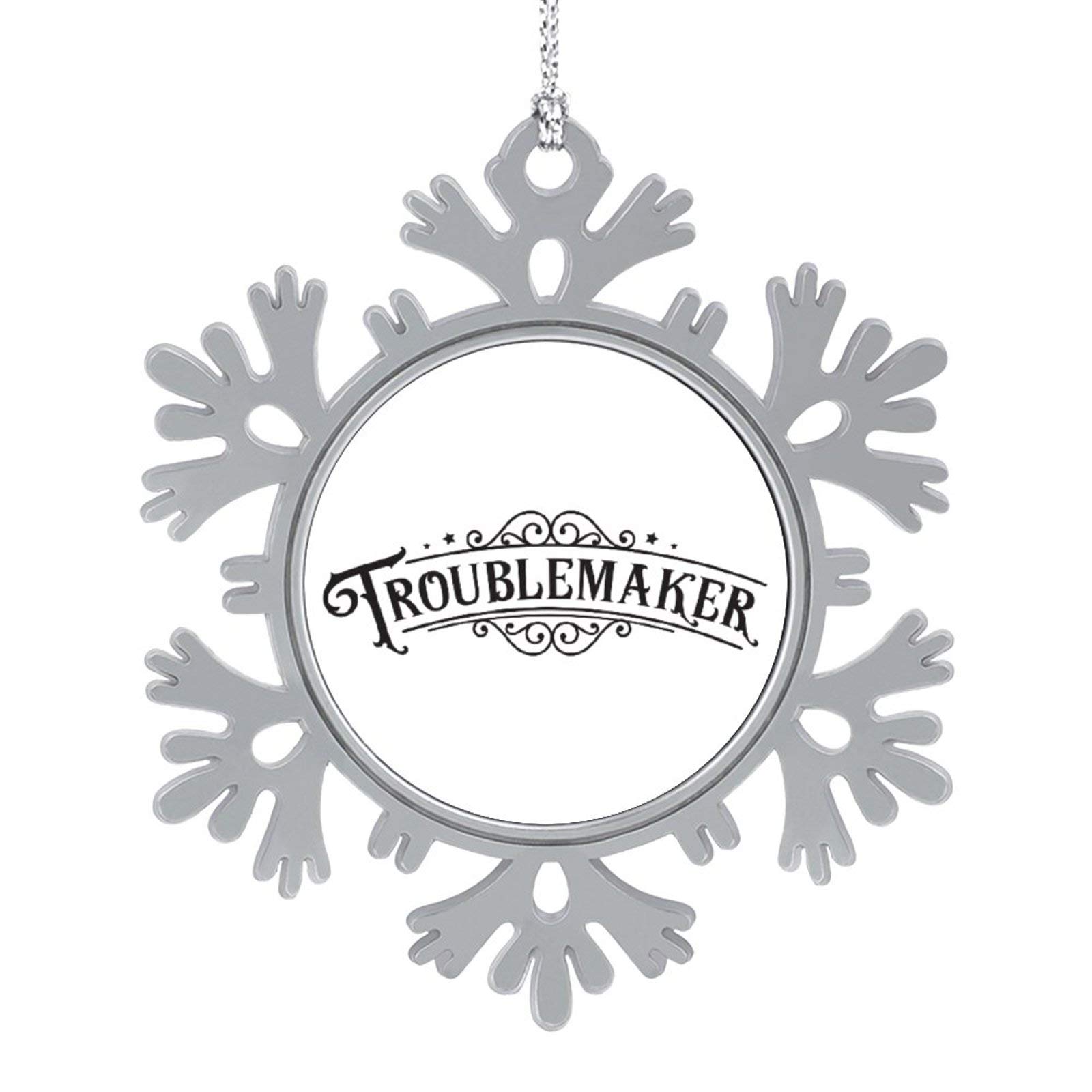 2020 Christmas Metal Ornament Troublemaker Holiday Keepsake Home for Xmas Tree Christmas Tree Decorations