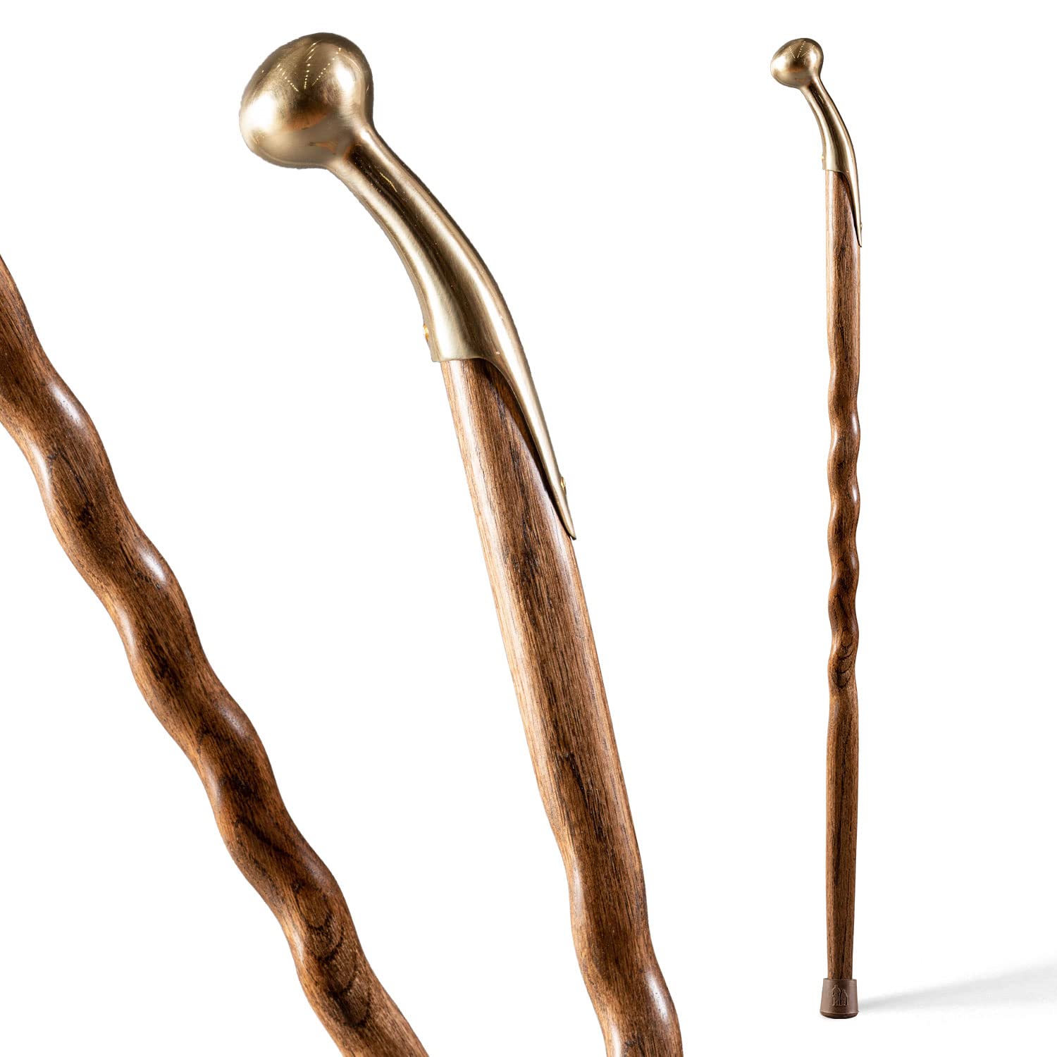Brazos Handcrafted Wood Walking Cane, Hametop Style Handle, for Men & Women, Made in The USA, 37"