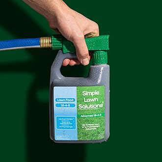 Simple Lawn Solutions Advanced 16-4-8 Balanced NPK - Food Natural Liquid Fertilizer - Spring & Summer Concentrated Spray - Any Grass Type - (32 Ounce)