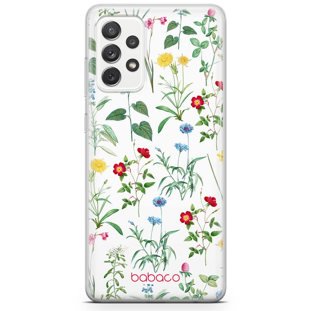 Babaco ERT GROUP mobile phone case for Samsung A52 5G / A52 LTE 4G / A52S 5G original and officially Licensed pattern Flowers 042 optimally adapted to the shape of the mobile phone, case made of TPU