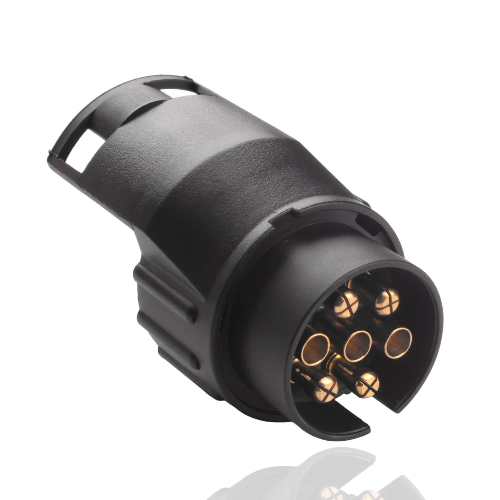 7 Pin To 13 Pin Towing Adaptor, 7pin To 13pin Adapter Converter, Socket Plug for Trailer, Caravan, RV, Boat, Cars, Trucks – Durable Towing Adapter Socket Plug with Converter Function