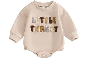 Boy's Thanksgiving Oversized Sweatshirt Romper