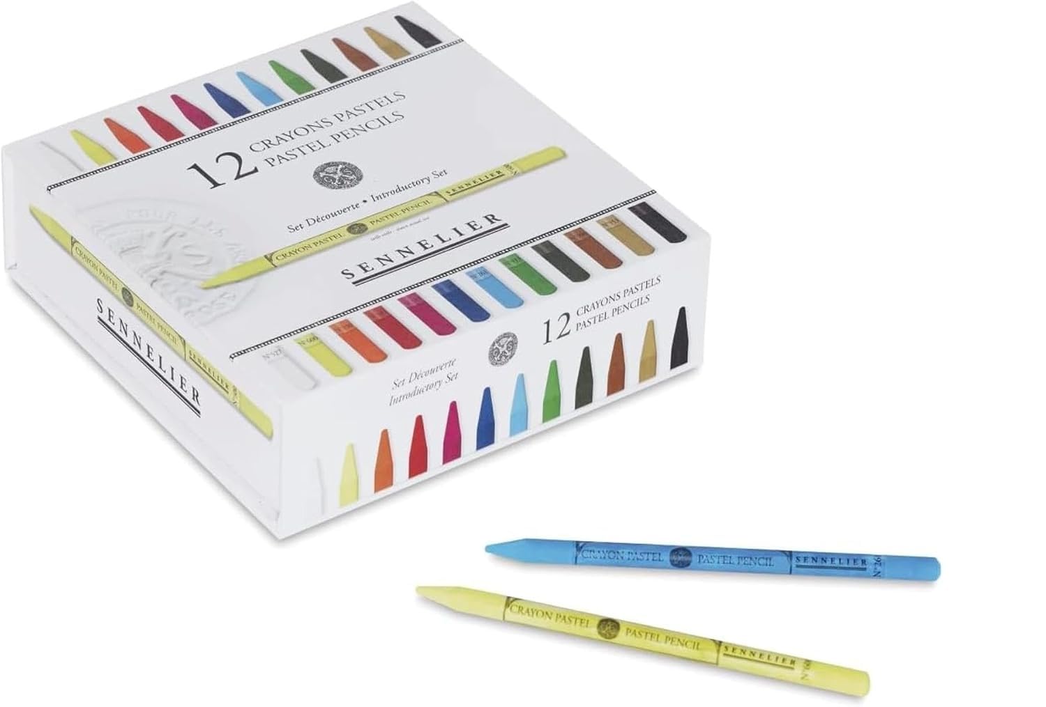 Sennelier 12 Crayons Pastel Secs Extra Fins et Porte-Crayon Pastel et 1 carte