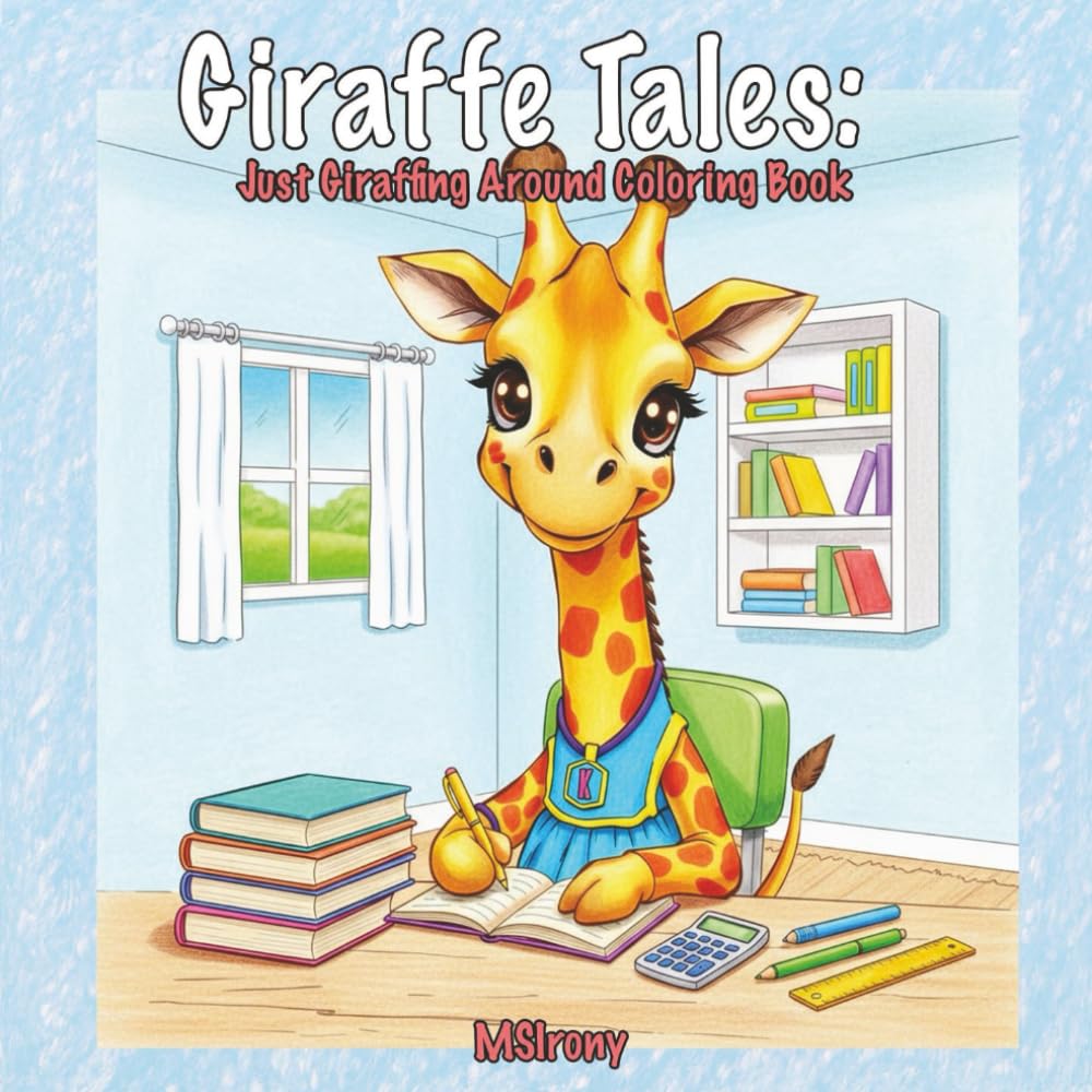 Giraffe Tales: Just Giraffing Around: A Whimsical Coloring Escape into Everyday Giraffe Life