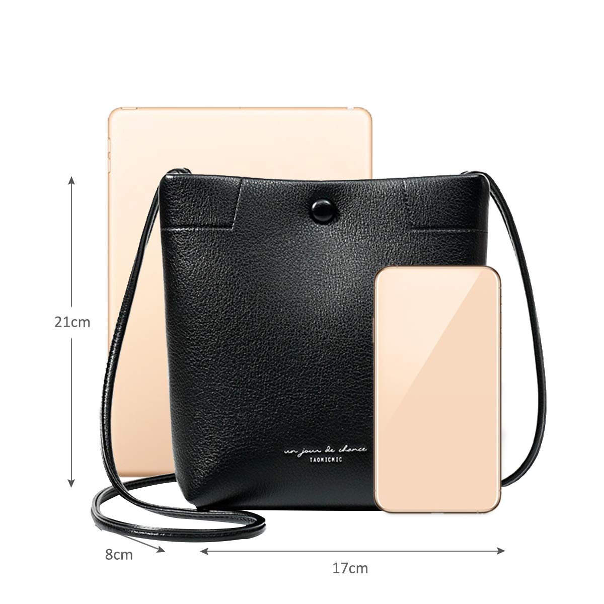 ADITAM Damen Handtaschen Bucket Bag Exquisite Mädchen Tasche Mode Stil Reißverschluss Umhängetasche Umhängetasche für Ladys Buckle Handtaschen PU Leder Praktisch Double the Comfort