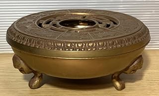 中国雑貨 レトロ 干支 灰皿 香炉 真鍮 3本足