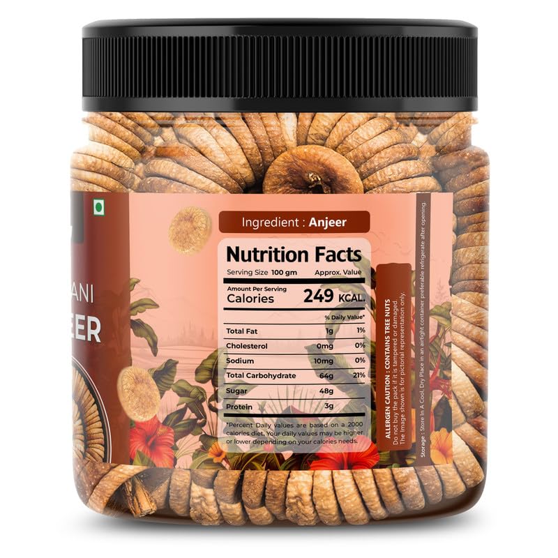 Image of Nurtufy Premium Afghani Anjeer 500 gm | Natural Soft & Sweet Anjeer Fig | Rich in Vitamins, Fiber, Calcium & Iron | Healthy Anjir Snack
