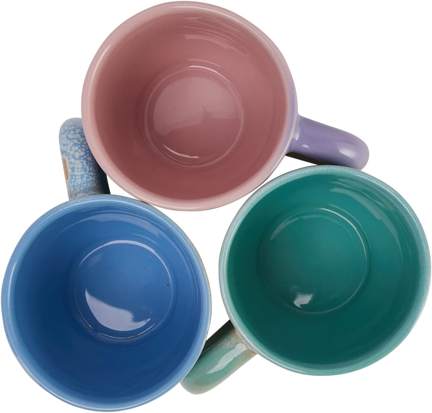 Bloomingville Stoneware Mugs, Set of 3 Colors, Multicolor