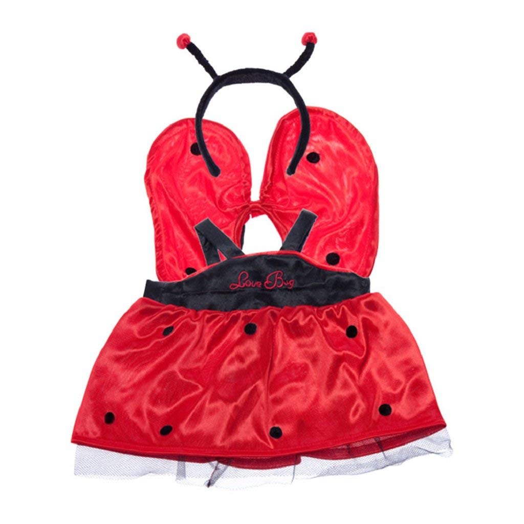 Stuffed Animals Plush Toy Outfit – Lady Bug Dress w/Antenna 8”
