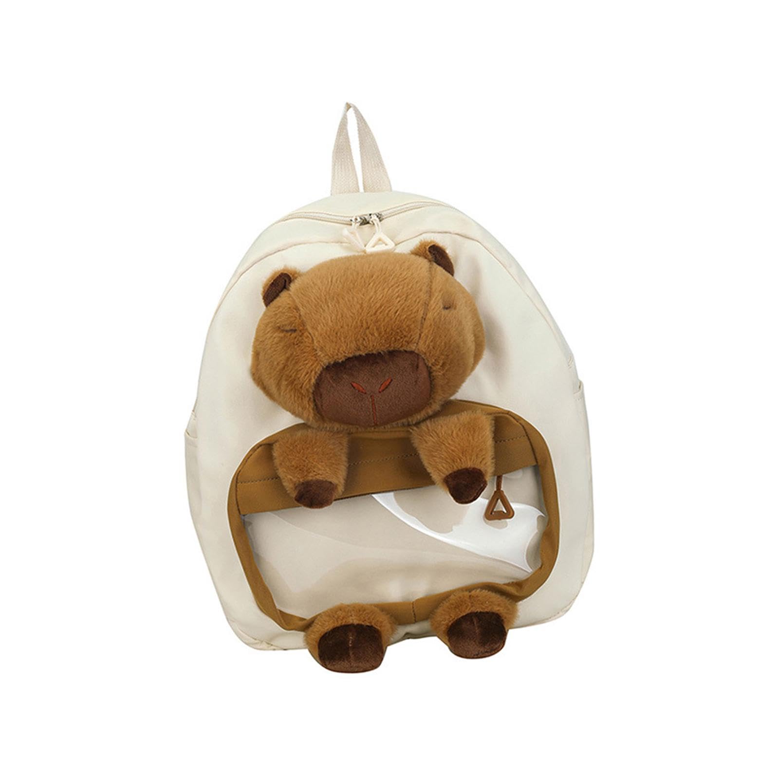 urjix ™ Capybara Backpack Lovely Cute Cartoon Daypack for Birthday Festival Shopping White-picture-30