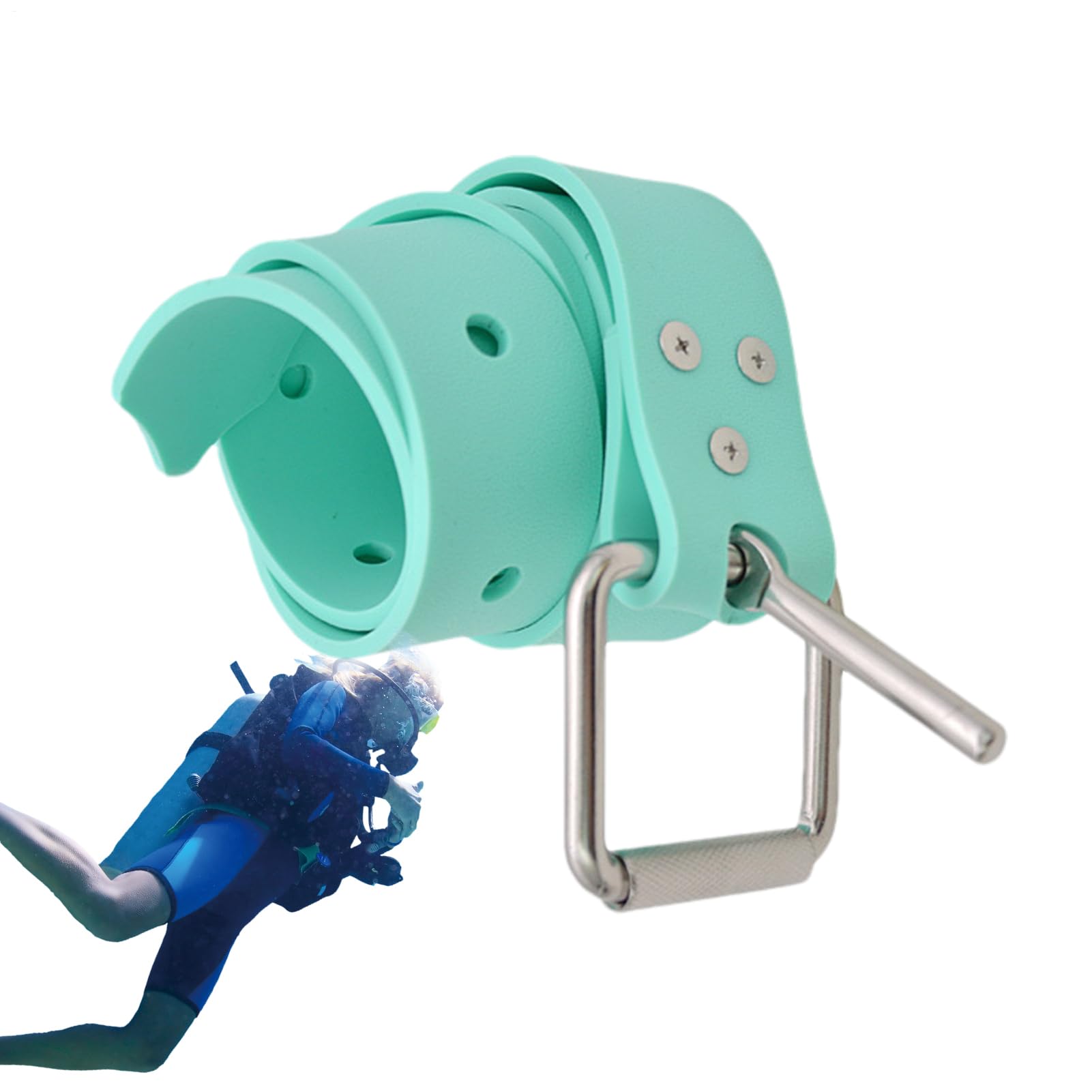 Ceinture lestée pour plongeur - Bande en silicone pour équipement de plongée - Ceinture de poids réglable - Accessoire antidérapant - Sangle pour équipement de plongée libre en silicone - Pour
