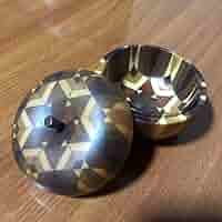 寄木細工 箱根細工 かなざし 金指勝悦 りんご 小物入れ 林檎 無垢 工芸品 Amazon.co.jp: 寄木細工 箱根細工 かなざし 金指勝悦 りんご