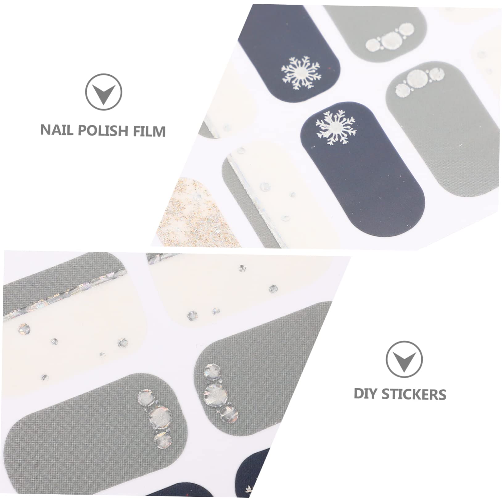 PACKOVE 5 Set Sticker Unghie Adesivi Per Nail Art Con Design Delicati Per Decorazioni Unghie Te Adesivi Autoadesivi Per Adatti Tipi 6 Fogli*5