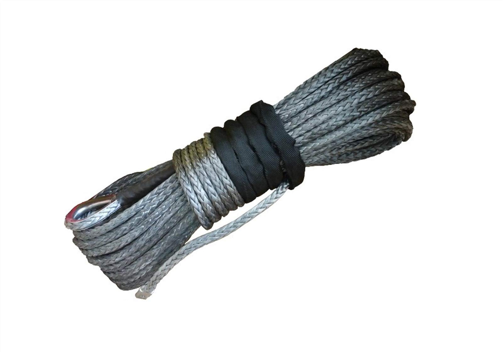 Winch Rope, 12mm X 30meters Synthetic Winch Line for Offroad/4x4/4wd/UTV(Grijs)