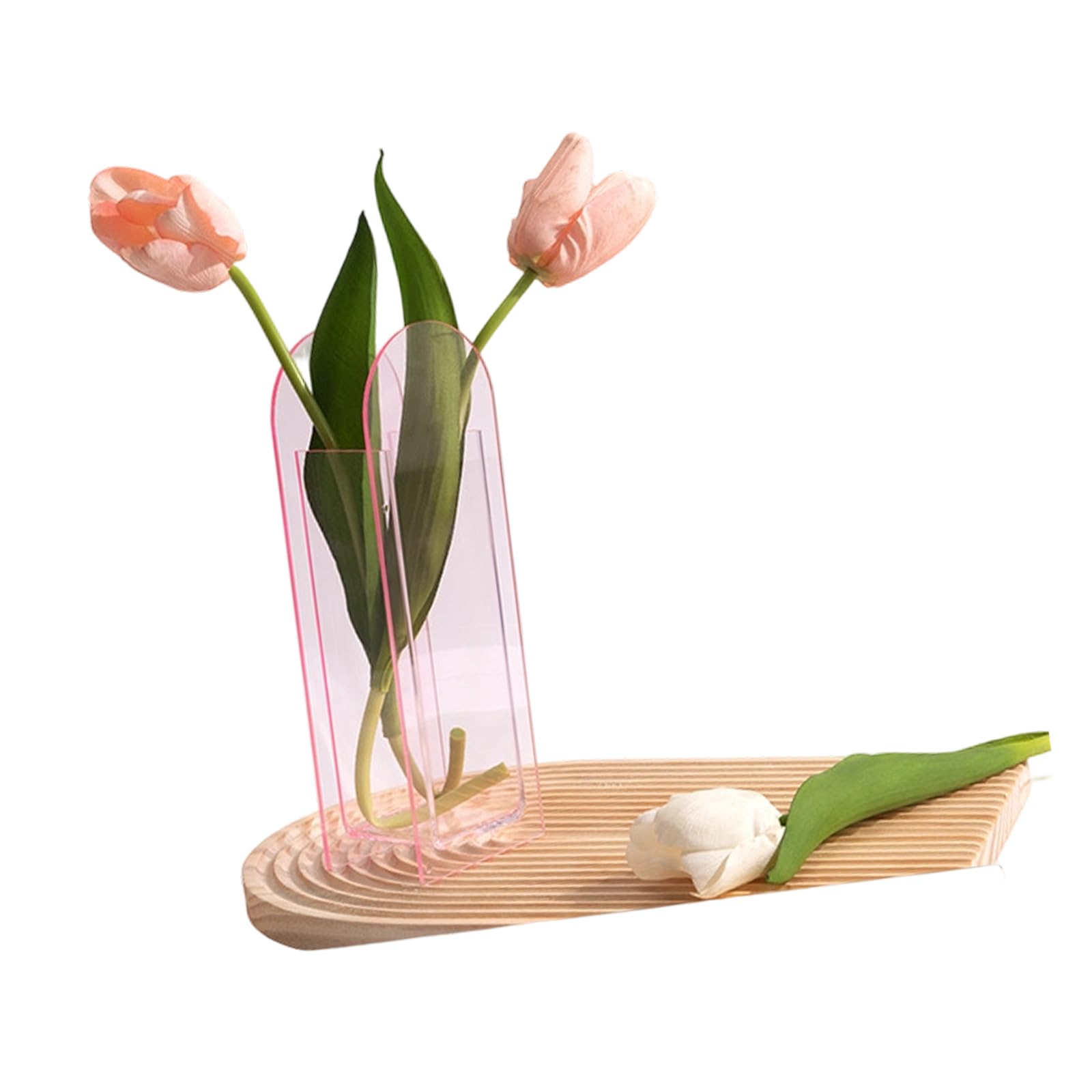 Clear Hydroponic Plant Holder Shatterproof Acrylic Vase Flower Container for Wedding Flower Arrangement Home Decoration Clear Vase