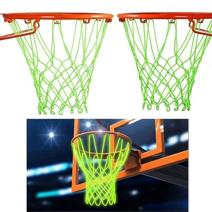 Buy 2 Pcs Glow in The Dark Basketball Net Outdoor All Weather Anti
