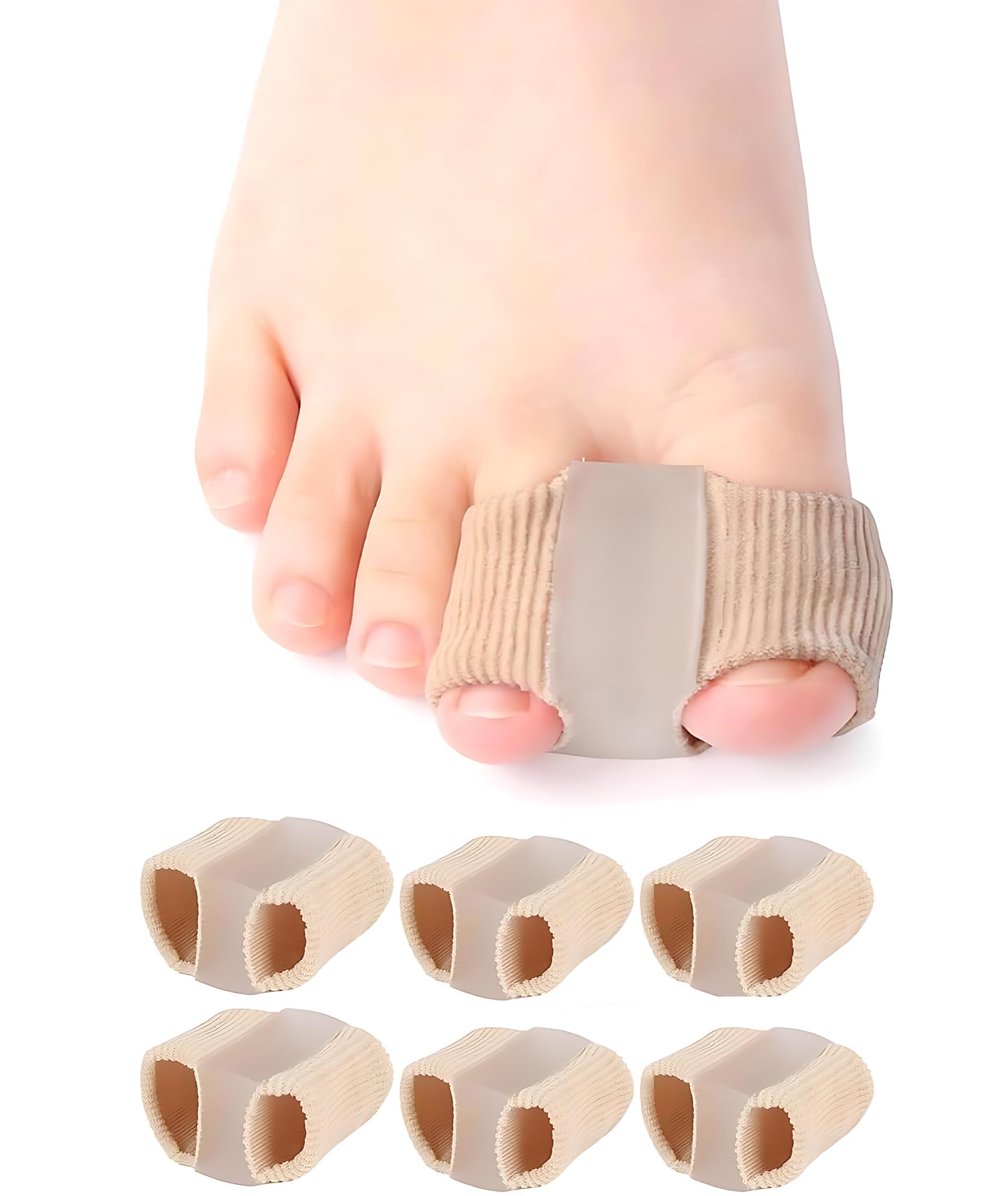 6PCS Toe Spacer for Men and Toe Corrector for Women, Six Pack of Adjustable Foot Care Devices for Daily Comfort, Soft Silicone Toe Separators for Relief and Posture Alignment, Reusable Toe Straighteners-image-44