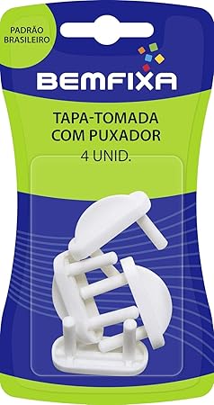 Tapa-Tomada, Vivababy, Branco, pacote de 4