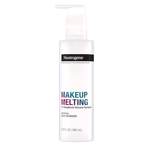 Neutrogena Limpiador de gelatina refrescante para derretir maquillaje, 7% complejo de vitaminas emolientes, removedor suave de maquillaje de cara y