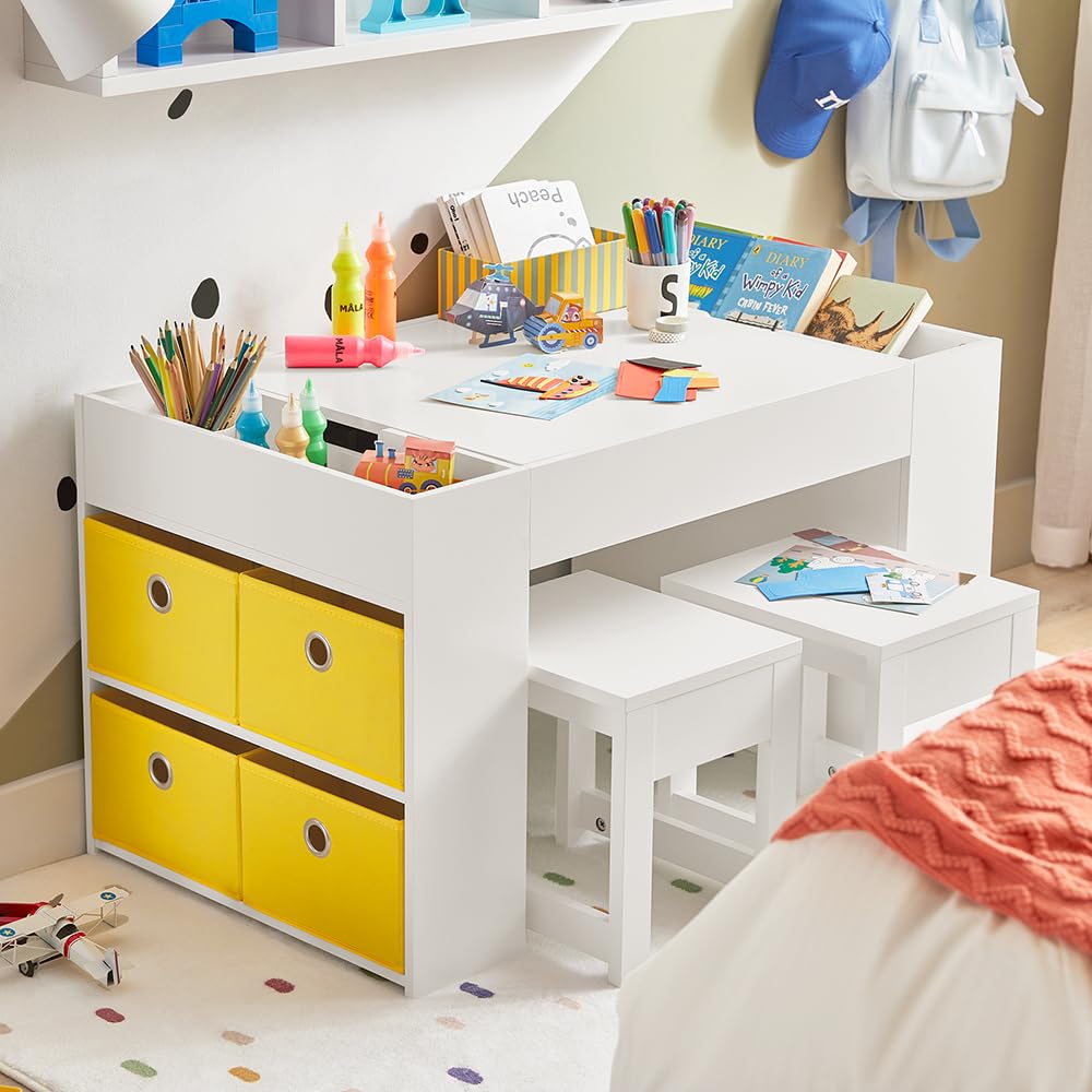 spieltisch mit aufbewahrung SoBuy Kindertisch 2 Stühlen Kinder Tisch Stuhl Set Kindersitzgruppe mit Stauraum und Aktivitätstisch für Kinderzimmer Weiß 87x50x50cm KMB75-W Küche, Haushalt & Wohnen VARIANTE:für DIN A5 Blätter Brot richtig lagern: Tipps nem