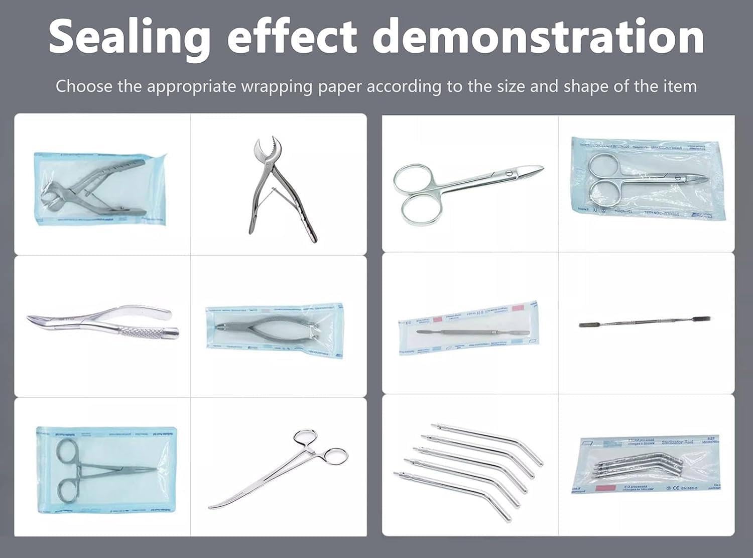 Qiang Sigillatrice per Buste dentali 100 W,Sigillatrice Termica Automatica Larghezza Max 300mm,Larghezza di rientro 12 mm,per Ospedali,Cliniche e Laboratori Medici