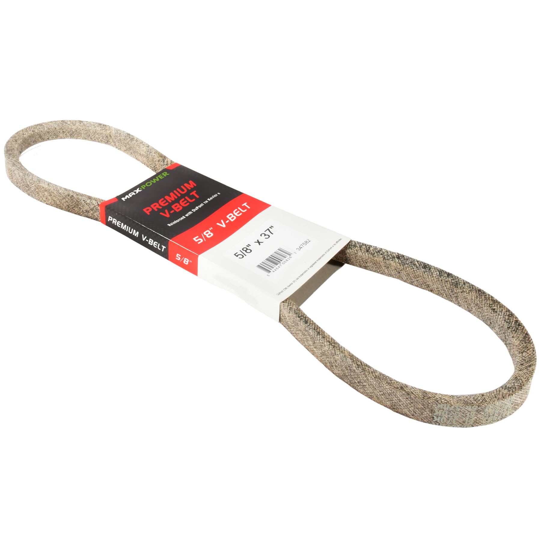 Maxpower 347582 Premium Belt Reinforced with Kevlar Fiber Cords, 5/8" x 37", beige - Image 2