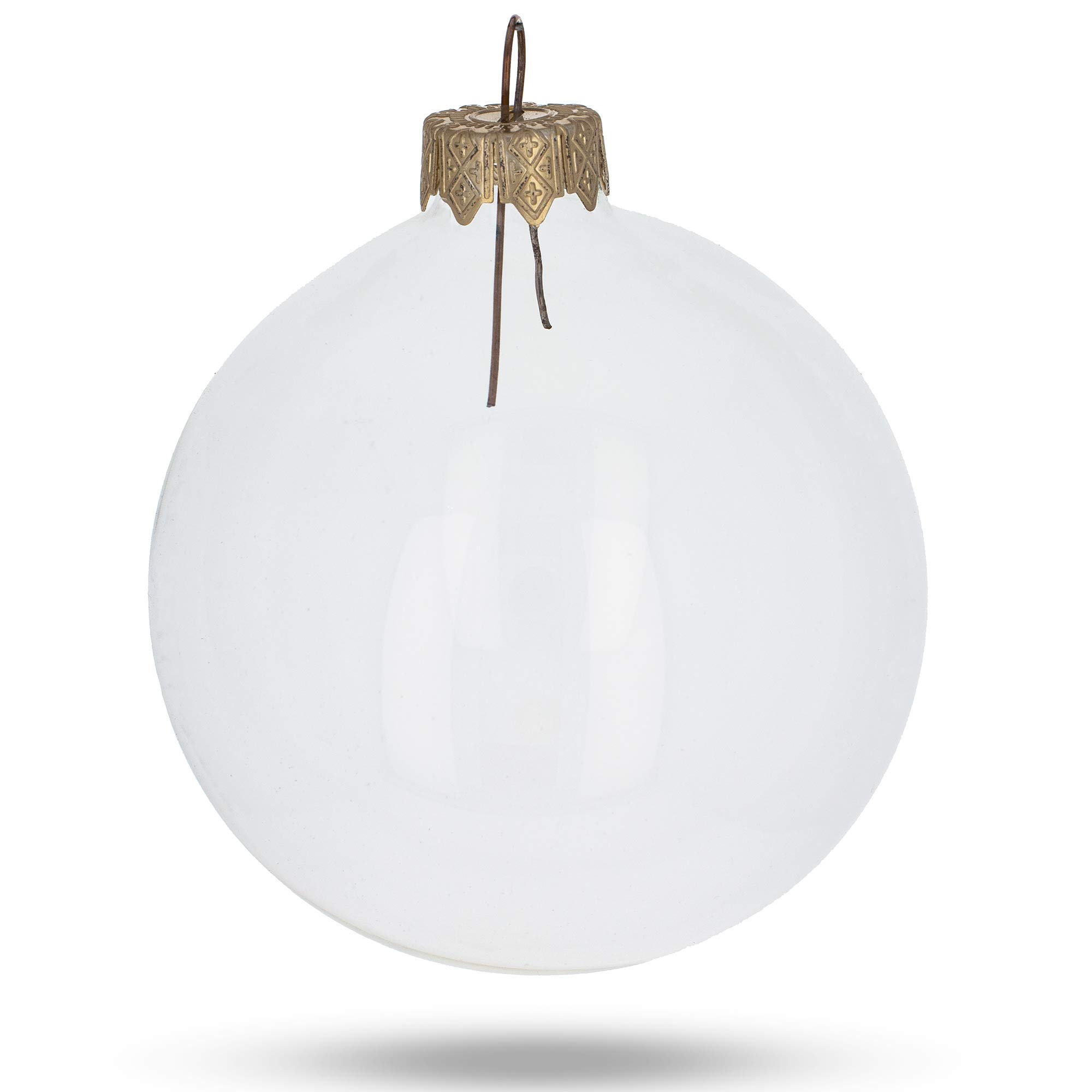 Lot de 6 boules de Noël en verre transparent 8,2 cm