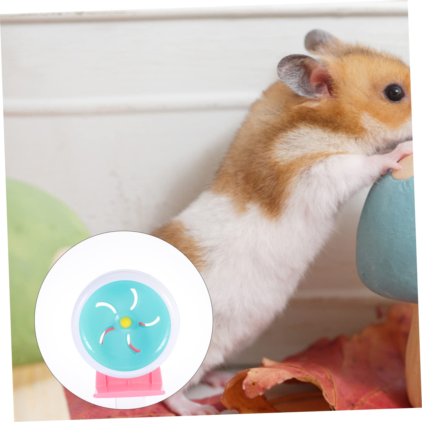 DOITOOL 2piezas Rueda De Ejercicio Silenciosa para Hámsters De Juguete De Plástico para Mascotas para Hámsters Gerbiles y Otros Animales Pequeños Diseño Seguro Ruido Diversión y
