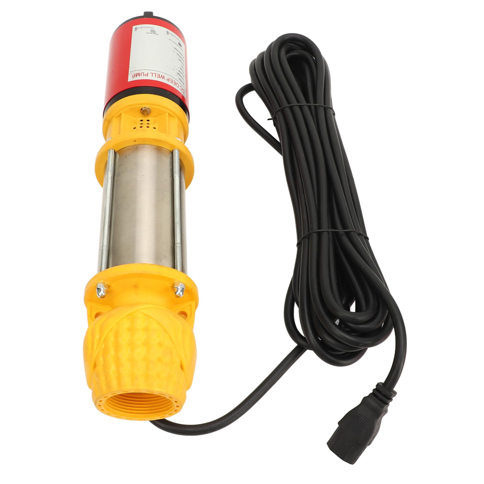 Bomba Solar de Pozo Profundo de 12V y 250W, Bomba de Agua de CC de 5m³/h de Elevación de 8m con 3 Juntas de 1 Pulgada, 1,5 Pulgadas y 2 Pulgadas para Jardines de Riego Agrícola