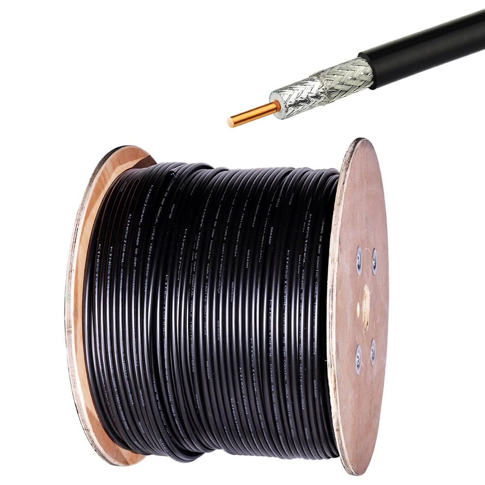 NETBOON HLF 300 Low Loss Coaxial Cable - Premium Performance for Ham Radio, Wi-Fi Applications, Satellite Communication, Amateur radio, Broadcasting Equipment, RF Transmission etc (20MTR)